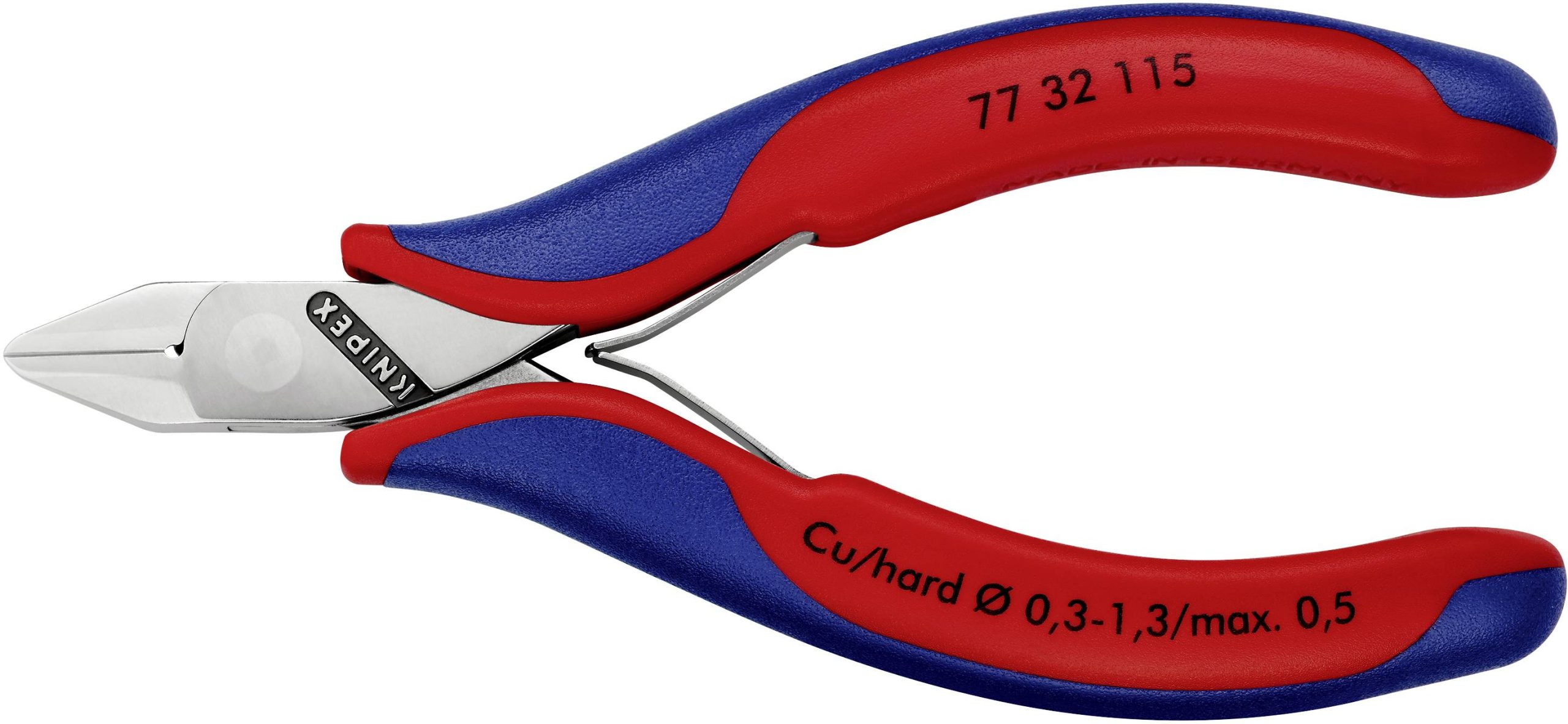 Szczypce boczne Knipex 77 32 115, 115 mm, 62 HRC, dla elektroników i mechaników - obrazek 1