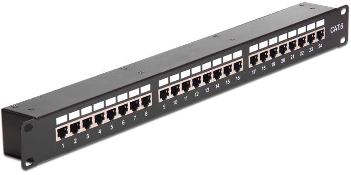 Delock 43295 Patch panel 483 mm (19") CAT 6 1 U czarny - obrazek 1