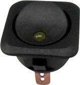 TRU COMPONENTS 1587565 Przełącznik kołyskowy samochodowy TC-R13-203L-SQ YELLOW, 1 x wył/wł, 12 V/DC, 25 A