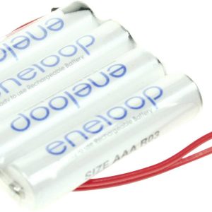 Pakiet akumulatorów AAA, NiMH Panasonic eneloop Reihe F1x4, Ilość ogniw: 4, 4.8 V, 750 mAh, Przewód, wtyczka Pakiet akumulatorów AAA, NiMH Panasonic eneloop Reihe F1x4, Ilość ogniw: 4, 4.8 V, 750 mAh, Przewód, wtyczka