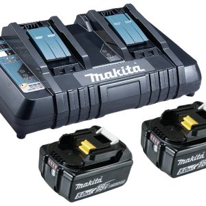 Makita 199482-2 BL 1850B + DC18RD Ładowarka i akumulator do elektronarzędzi 18 V 5 Ah Li-Ion Makita 199482-2 BL 1850B + DC18RD Ładowarka i akumulator do elektronarzędzi 18 V 5 Ah Li-Ion