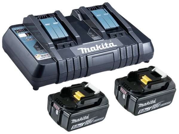Makita 199482-2 BL 1850B + DC18RD Ładowarka i akumulator do elektronarzędzi 18 V 5 Ah Li-Ion