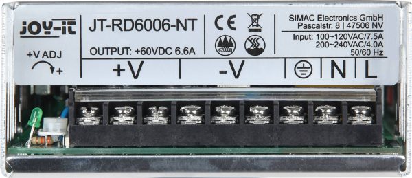Zasilacz przemysłowy, stałe napięcie Joy-it 60 V/DC (max.) 6.6 A (max.) 400 W