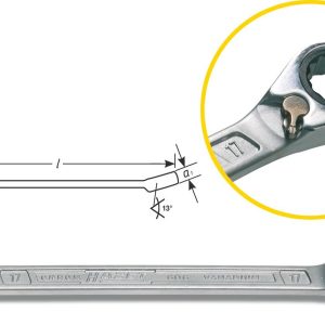 Hazet 606-13 606 Klucz płasko oczkowy z grzechotką Rozmiar klucza (metryczny) (tylko do tytułu) 13 mm Hazet 606-13 606 Klucz płasko oczkowy z grzechotką Rozmiar klucza (metryczny) (tylko do tytułu) 13 mm