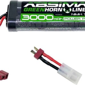 Pakiet akumulatorów (NiMH) 7.2 V 3000 mAh Absima Hardcase Gniazdo T, Gniazdo Tamiya