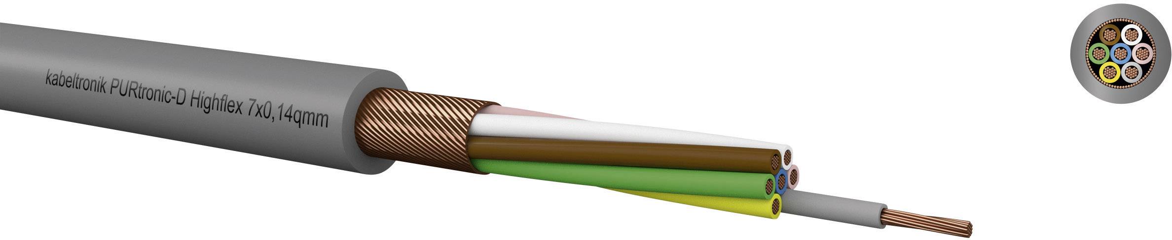 Przewód sterowniczy Kabeltronik PURtronic Highflex 213081400-1, 8 x 0.14 mm², Produkty w metrach bieżących, szary - obrazek 1