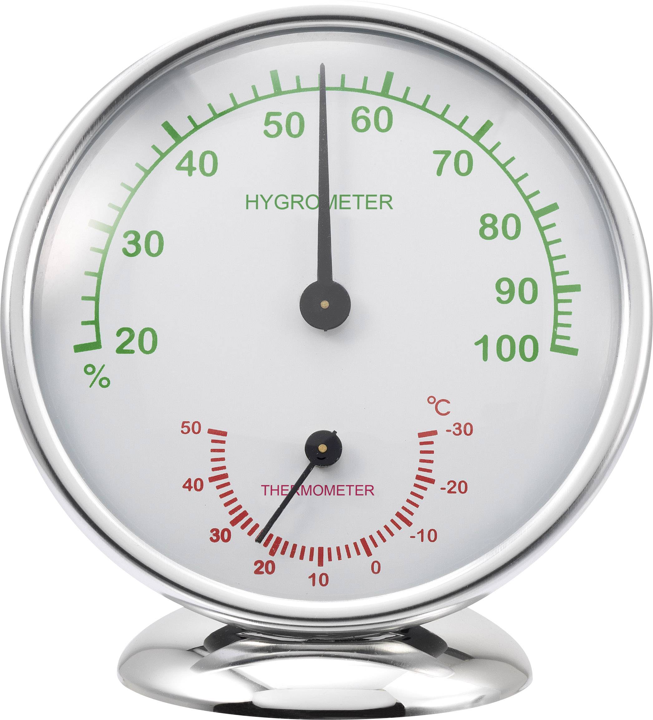 Termohigrometr Renkforce 6510 Alu, -30 do +50 °C, 20 do 100 % - obrazek 1