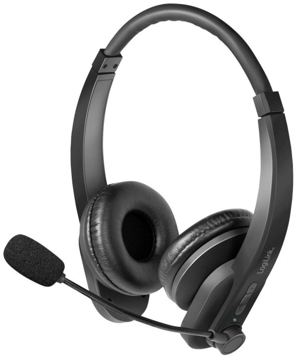 LogiLink BT0060 Słuchawki nauszne Bluetooth stereo czarny Komputer