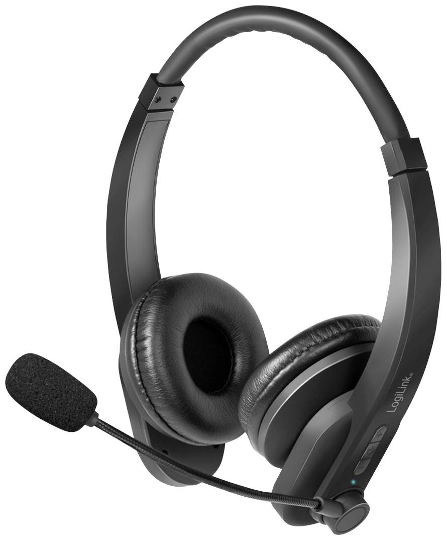 LogiLink BT0060 Słuchawki nauszne Bluetooth stereo czarny Komputer - obrazek 1