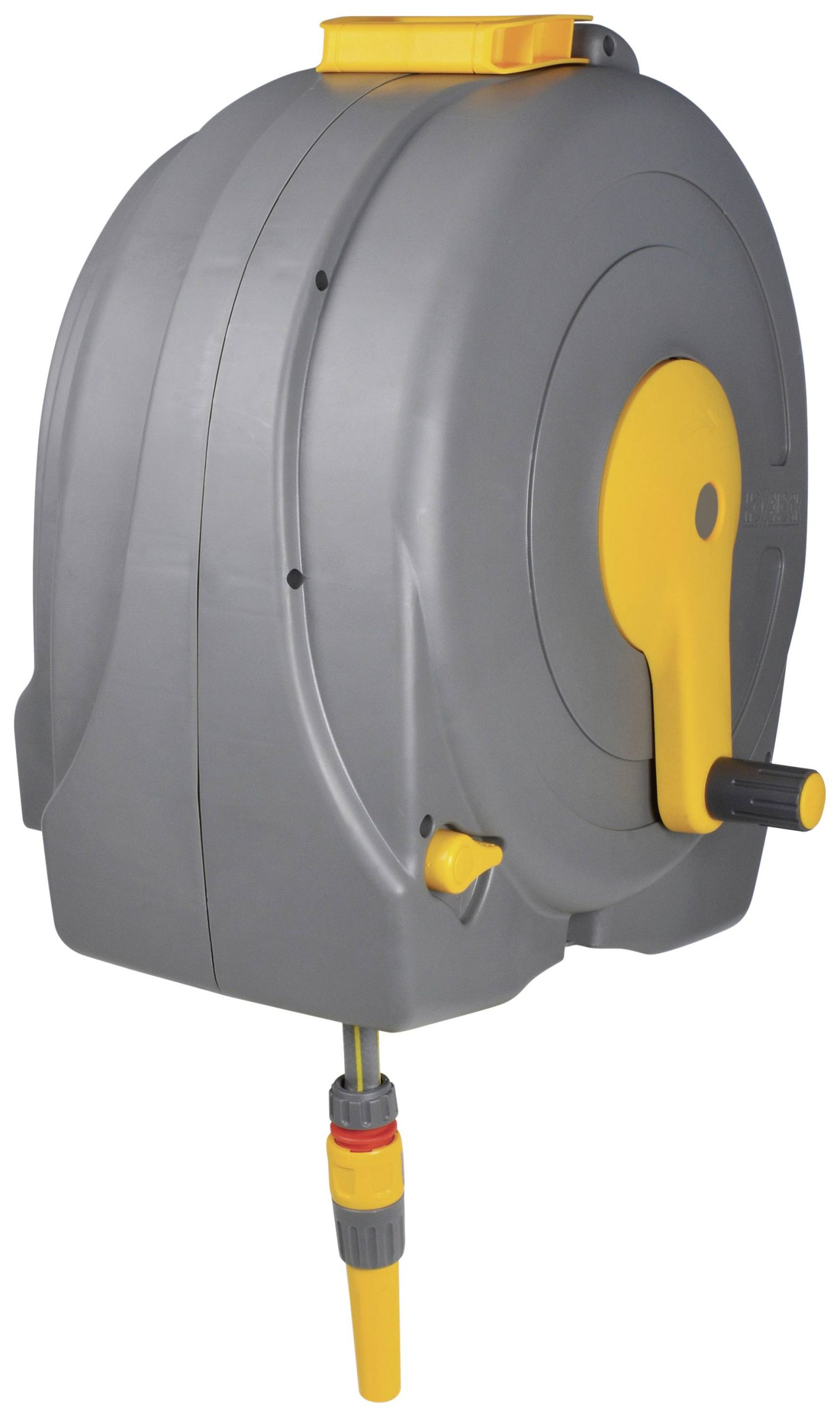 Hozelock 2496R0000 Fast Reel Zwijacz do węża ogrodowego 40 m 1/2 cala 1 szt. szary, żółty - obrazek 1