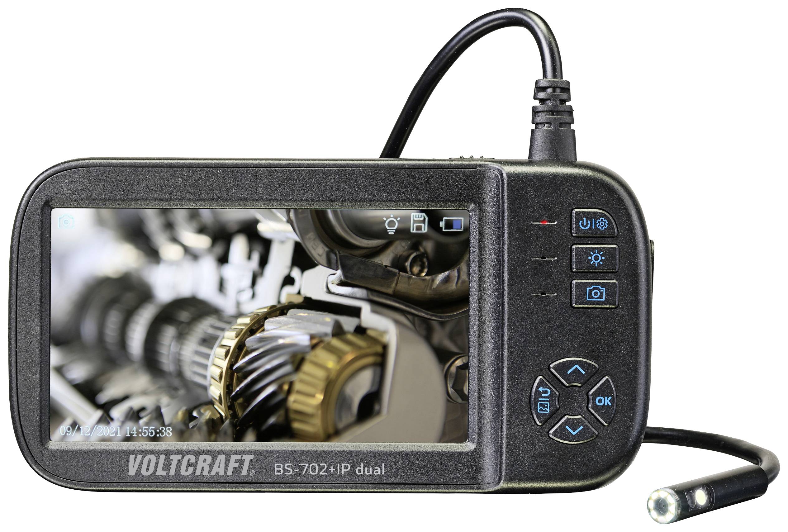 Kamera inspekcyjna VOLTCRAFT BS-702SE+IP dual BS-702SE+IP dual lens (2 Kameras), 8 mm x 5 m, 1920 x 1080 Pixel, IP67 (so - obrazek 1