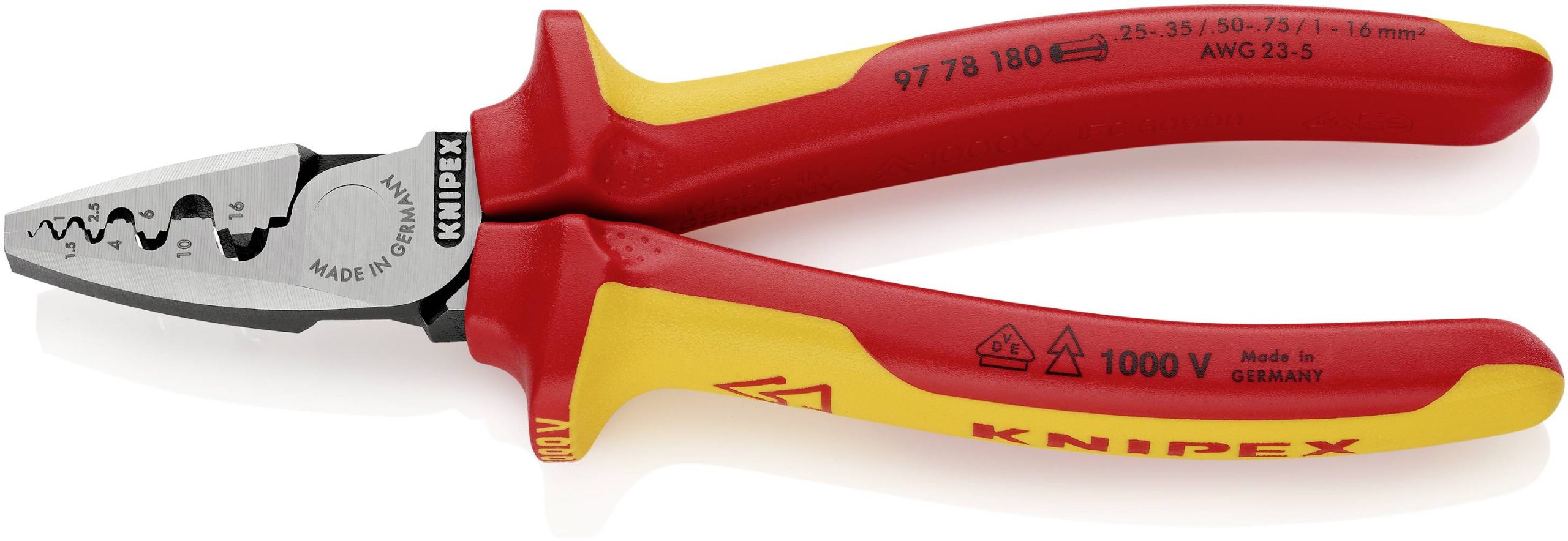 Zaciskarka Knipex 97 78 180, 0.25 do 16 mm² - obrazek 1
