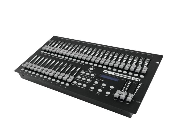 Eurolite DMX Commander 24/48 Controller Kontroler DMX 48-kanałowy Obudowa 19”, Regulacja barwy dźwięku