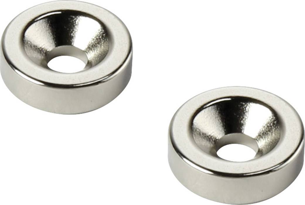 TRU COMPONENTS TC-12250604 Magnes trwały w kształcie pierścienia (Ø x W) 10 mm x 5 mm M3 Maksymalna temperatura graniczn - obrazek 1