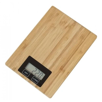 Omega Kitchen Scale Bamboo With Display [44980] - obrazek 1