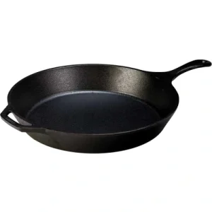 Lodge 38 cm / 15 cali wstępnie zaprawiona żeliwna okrągła patelnia/patelnia Lodge 38 cm / 15 cali wstępnie zaprawiona żeliwna okrągła patelnia/patelnia