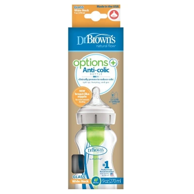 Dr Brown’s Butelka Szklana Szeroka Options+ 270ML Szczoteczka
